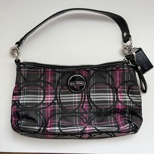 Coach Poppy Plaid Shoulder Bag